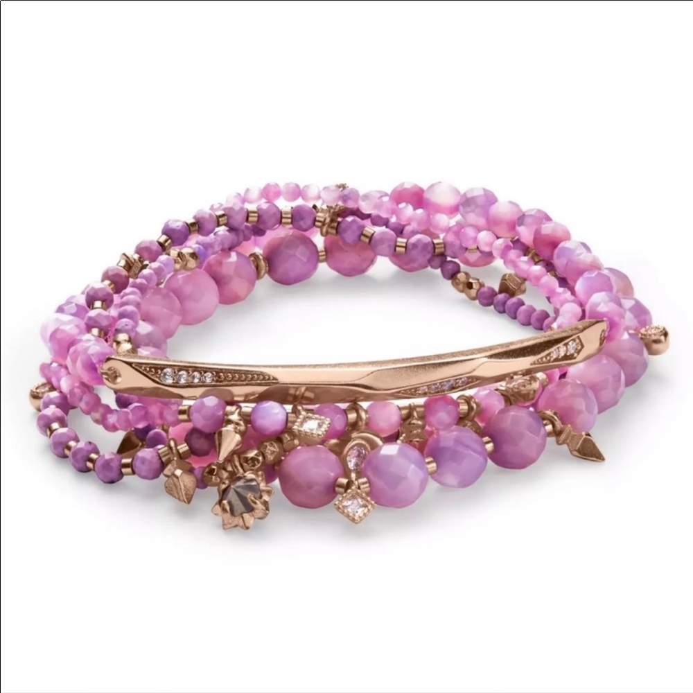 NWT KENDRA SCOTT Supak Beaded Bracelet Set of 5 - Picture 2 of 3